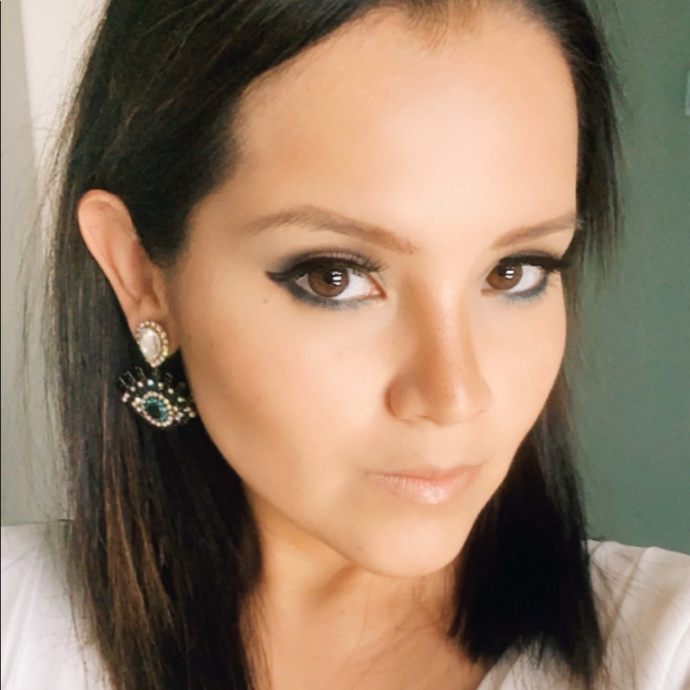 Penelope Rhinestone Eye Statement Earring - Picture 2 of 2